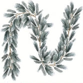 Realistic Snowy Green Christmas Garland