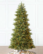 Silverado Slim Christmas Tree with Articulated Branches, Metal Stand and Built-in Micro LEDs