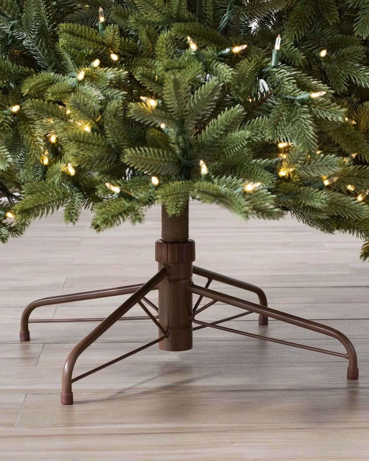 Silverado Slim Christmas Tree with Articulated Branches, Metal Stand and Built-in Micro LEDs
