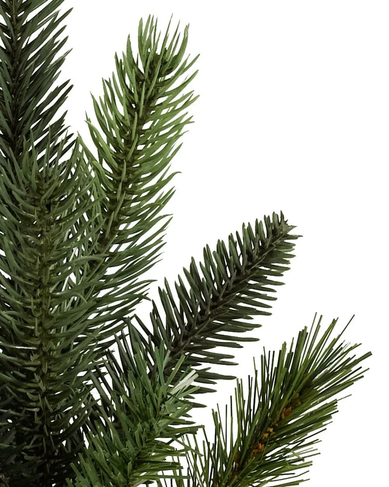 California Baby Redwood Christmas Tree with Hinged Branches, Metal Stand and Built-in Micro LEDs
