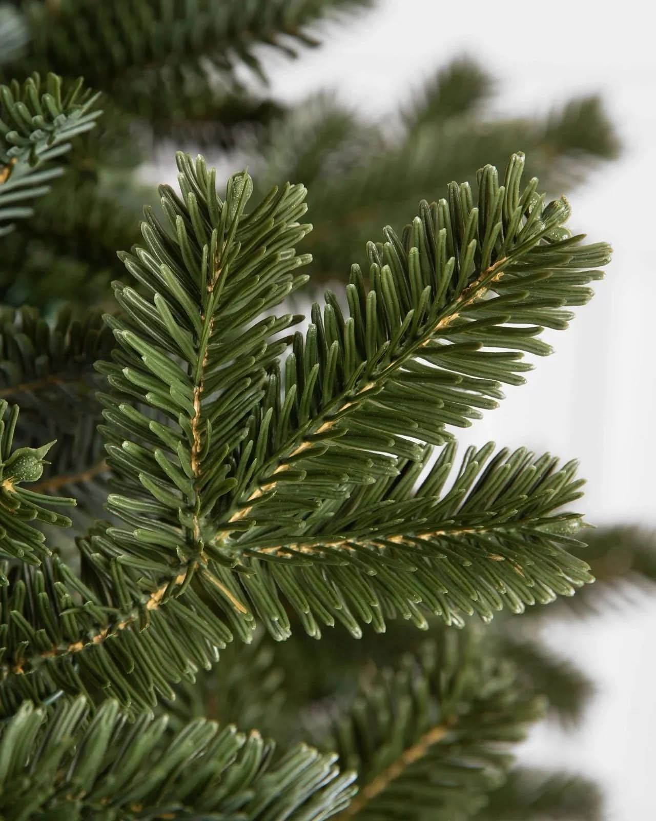 Aligned Fir Christmas Tree with Articulated Branches, Metal Stand and Built-in Colorful Micro LEDs