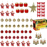 Kit 77 Christmas Tree Decoration Ornaments LED Flashing Balls