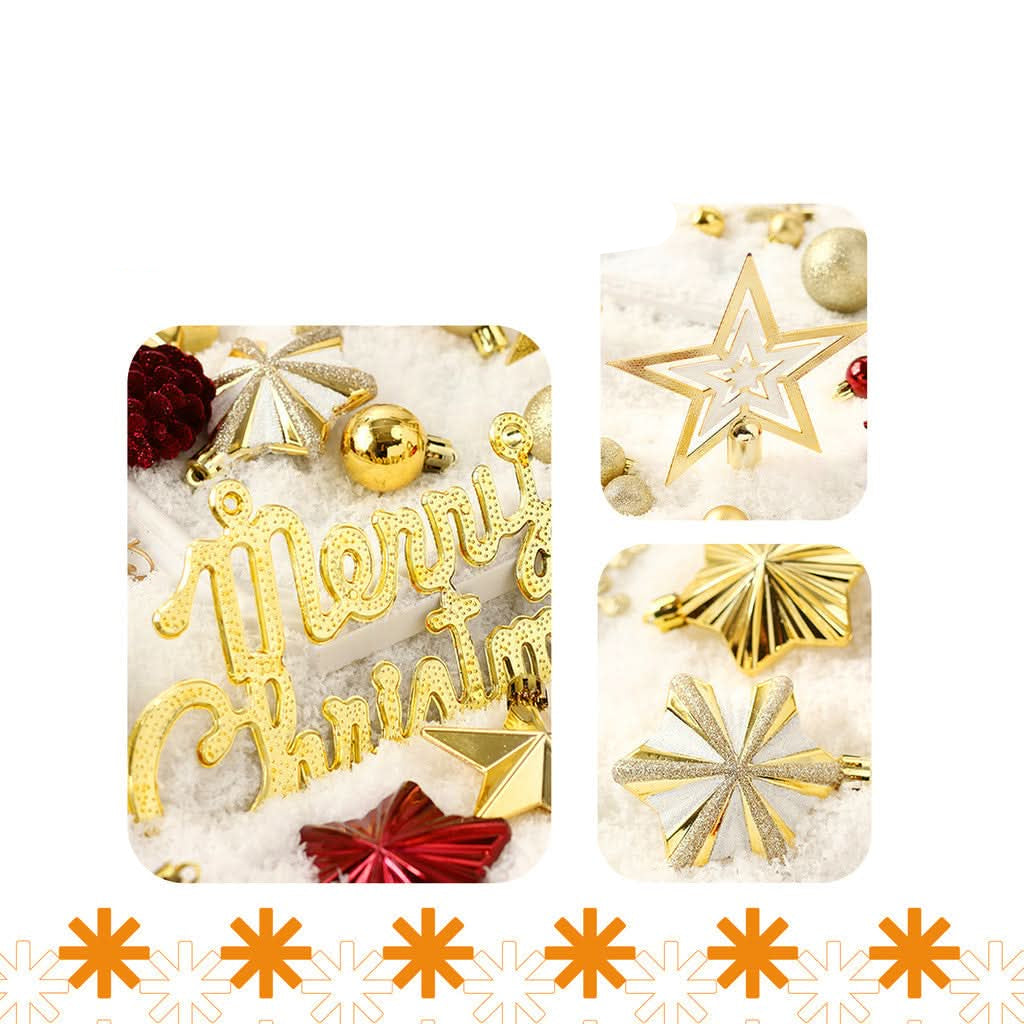 Kit 70 Christmas Balls Decoration Tree Hanging Balls Christmas Ornaments Home LED String Lights