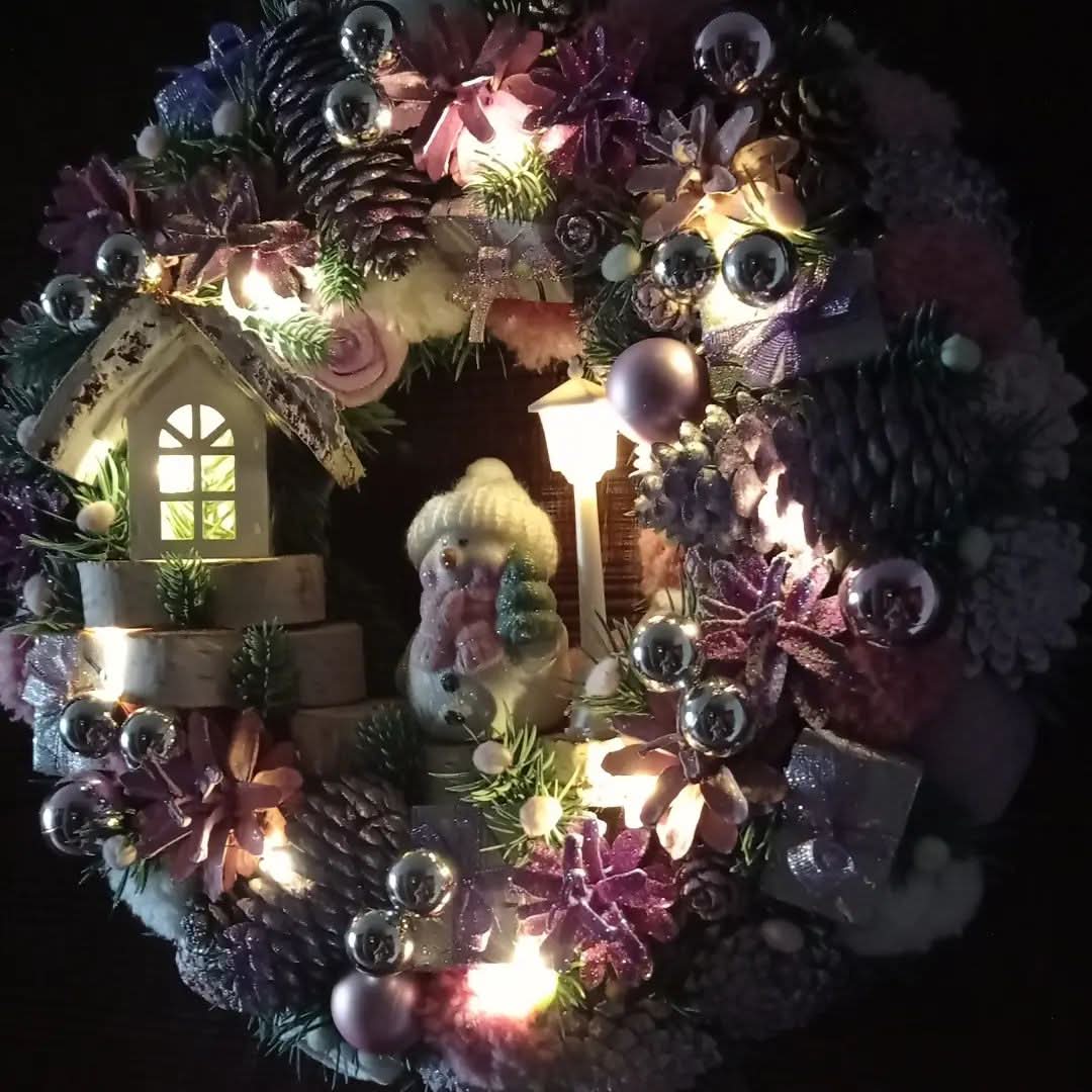 Luxury Christmas Decoration Garland with LED 55CM