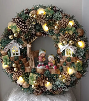 Luxury Christmas Decoration Garland with LED 55CM