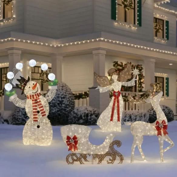 Illuminated Snowman with 156 Warm White LEDs – 1.82 m