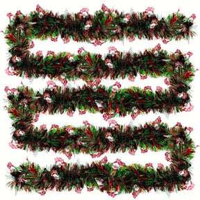Fake Christmas Garland with Decorations