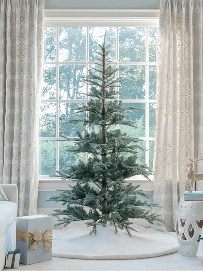 8' King Noble Fir Artificial Christmas Tree with 600 Warm White LED Lights