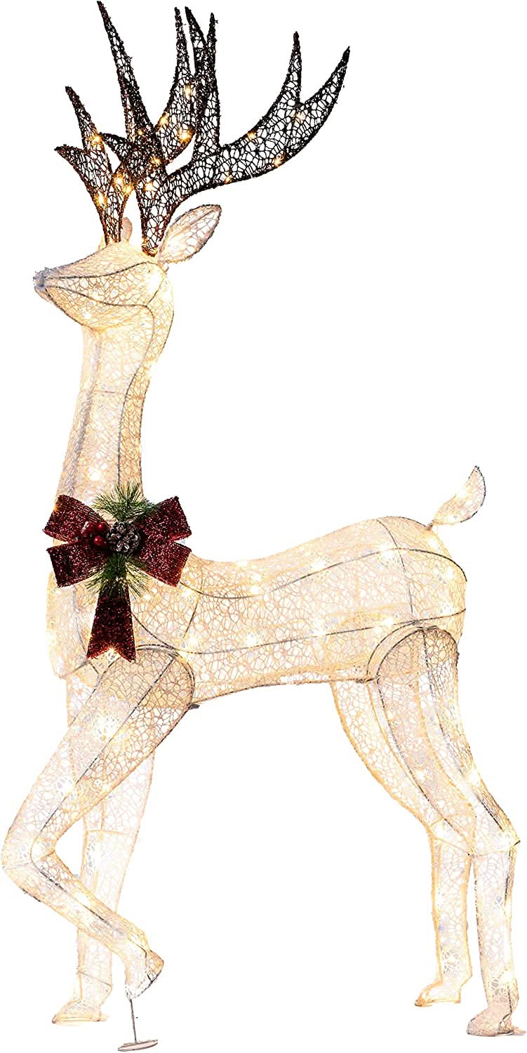 Illuminated Reindeer with LED Lights – 1.52m Tall