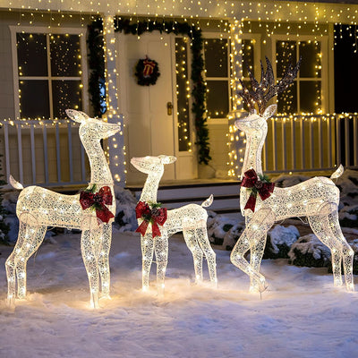 Illuminated Reindeer with LED Lights – 1.52m Tall