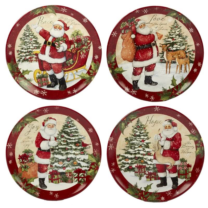 Holiday Wishes Christmas Dinnerware Set – 16 Pieces