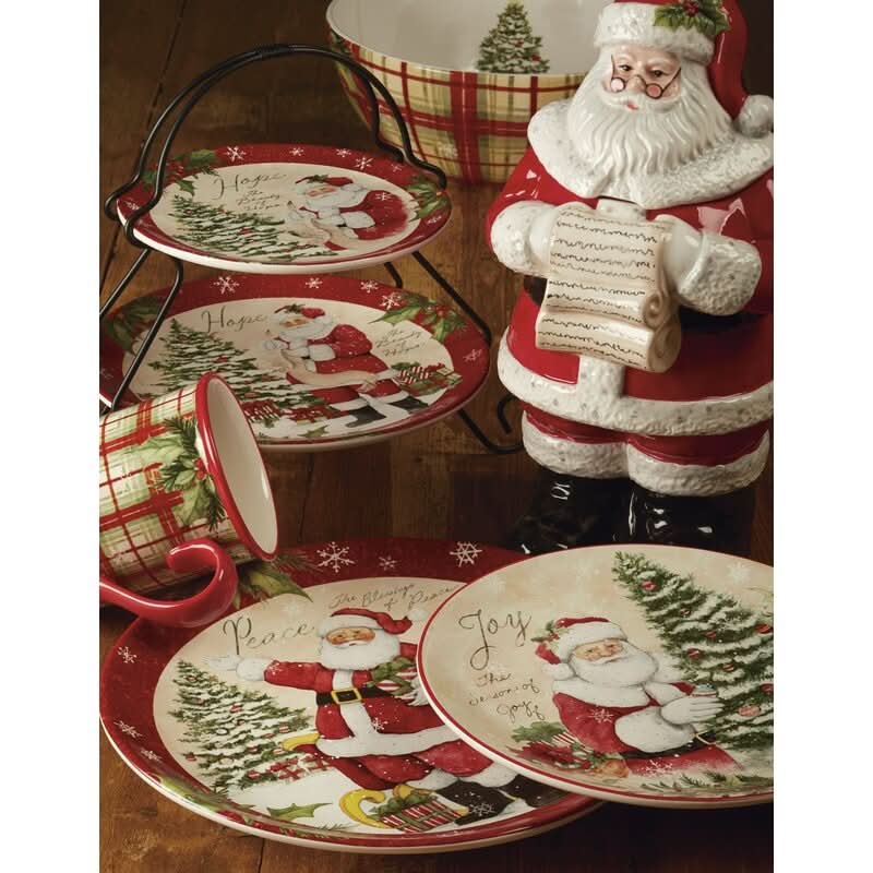 Holiday Wishes Christmas Dinnerware Set – 16 Pieces