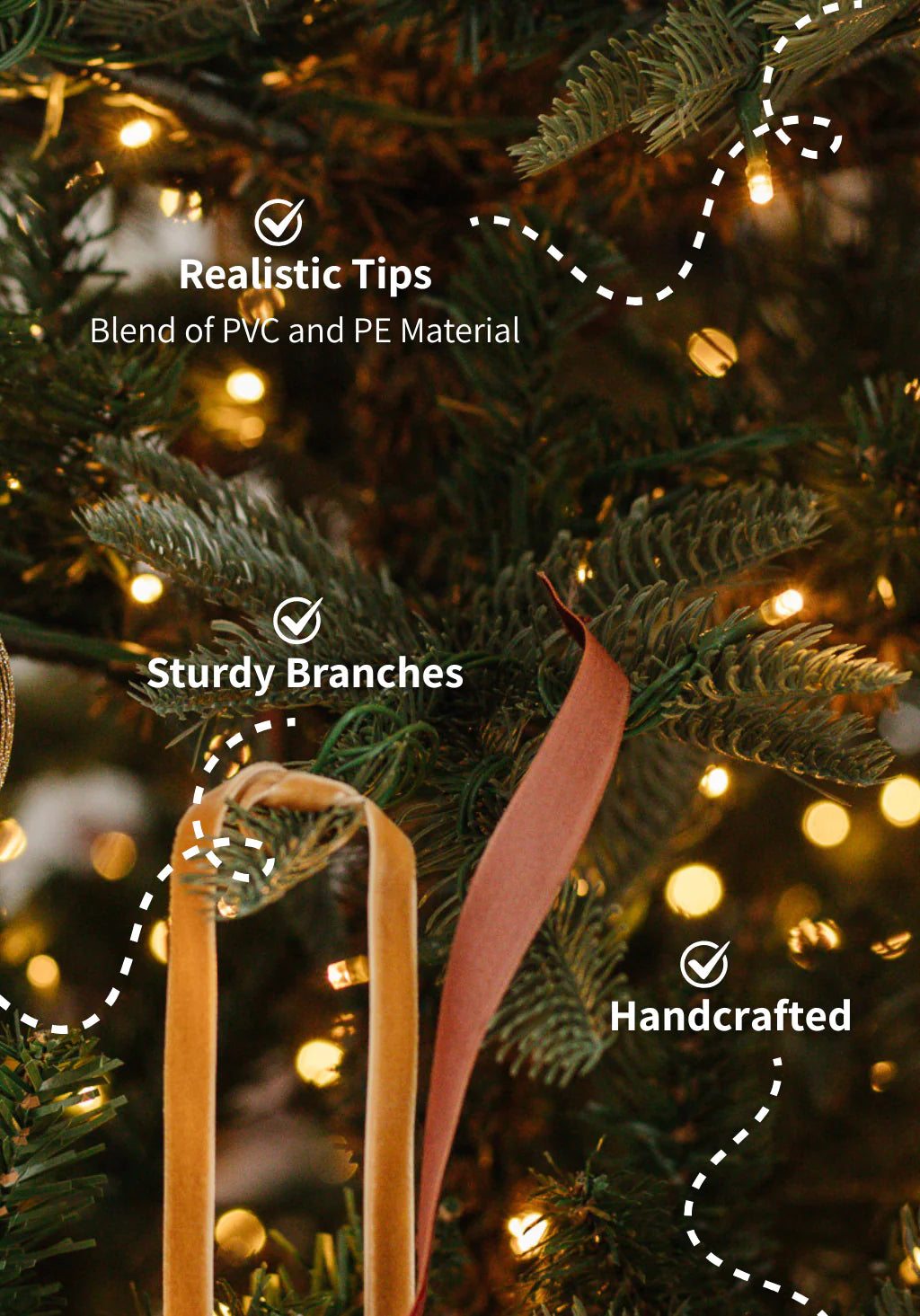 8' King Noble Fir Artificial Christmas Tree with 600 Warm White LED Lights