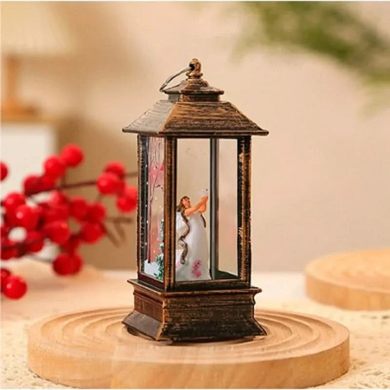 Decorative Christmas Night Light with Santa Claus and Snowman