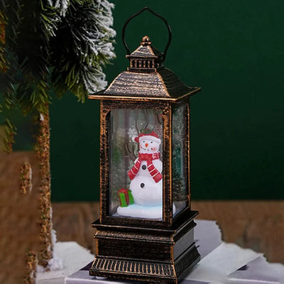 Decorative Christmas Night Light with Santa Claus and Snowman