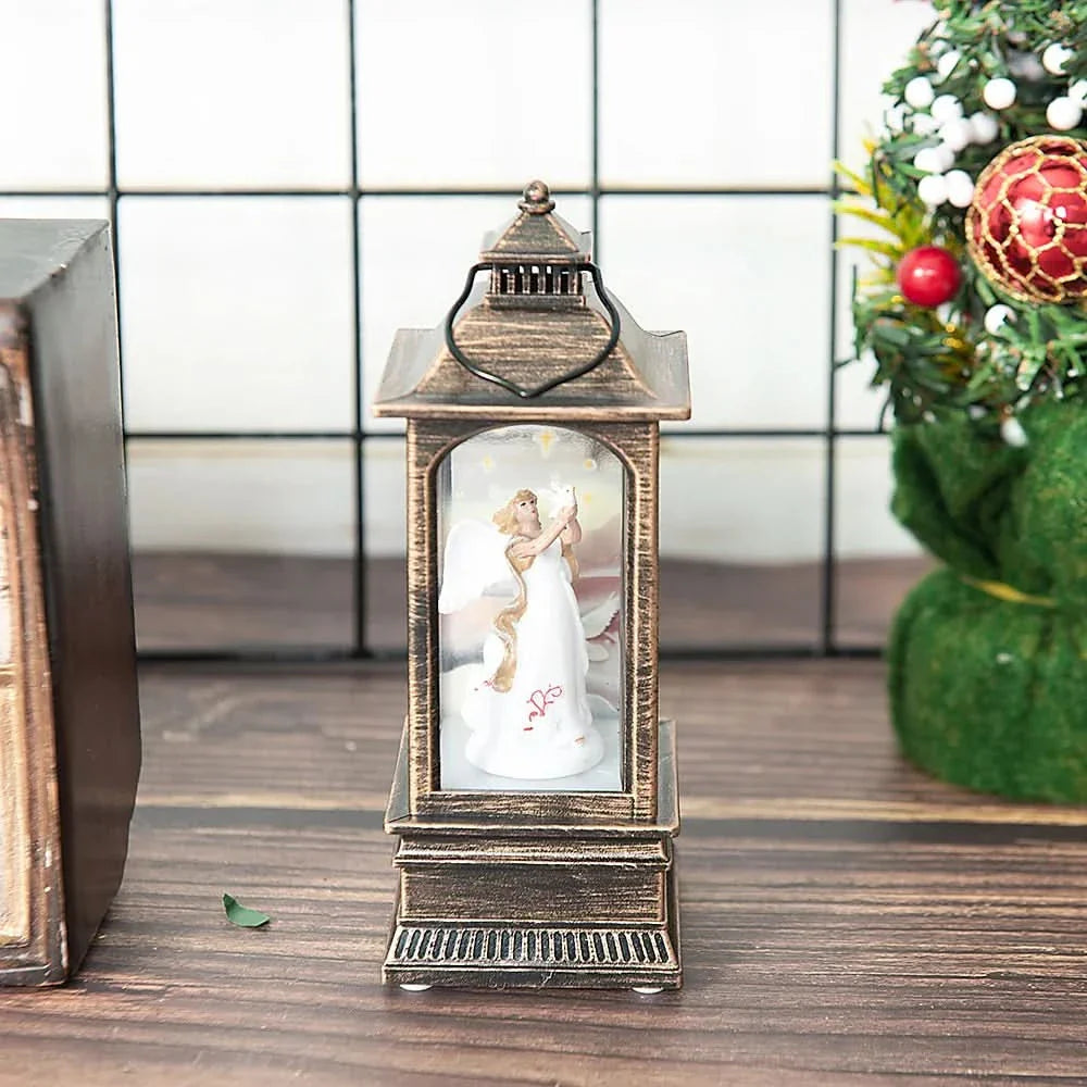 Decorative Christmas Night Light with Santa Claus and Snowman