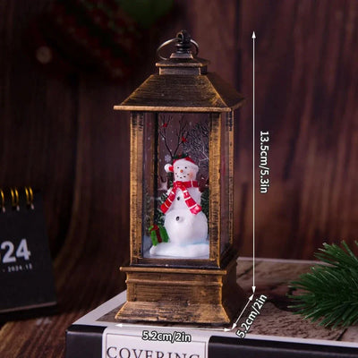 Decorative Christmas Night Light with Santa Claus and Snowman