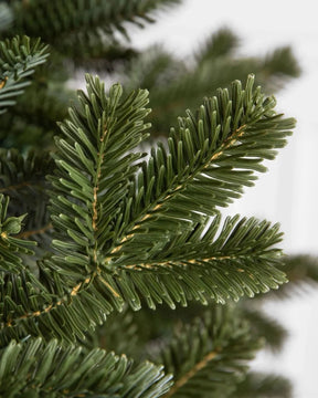 Aligned Fir Christmas Tree with Articulated Branches, Metal Stand and Built-in Colorful Micro LEDs