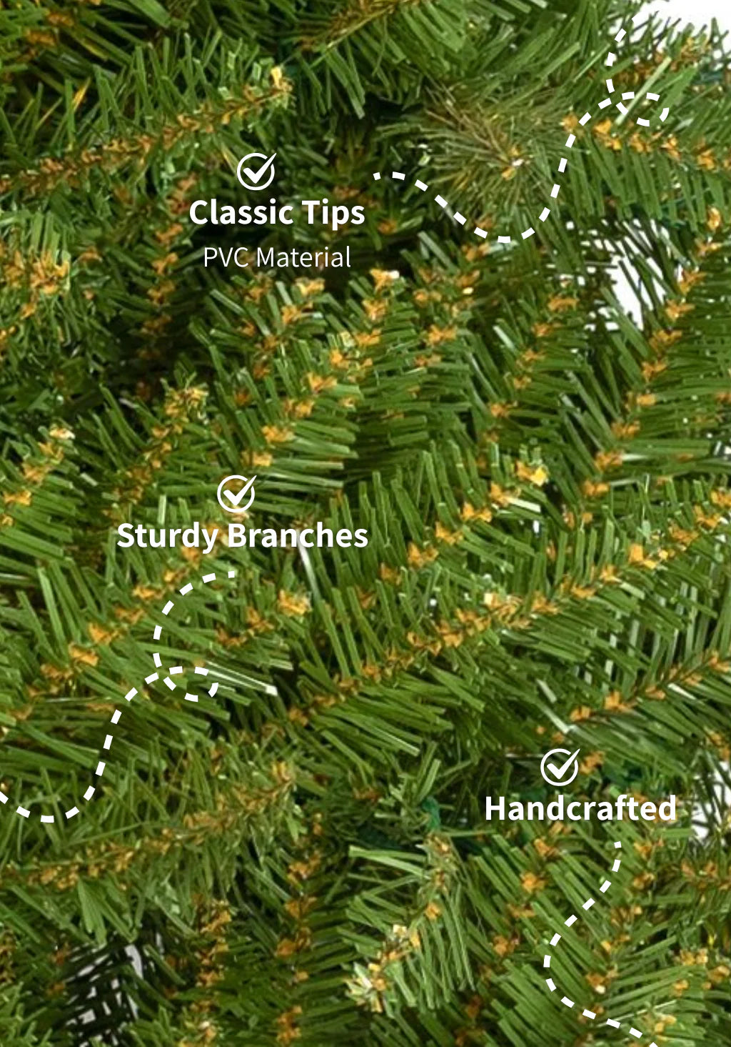 7.5' Yorkshire Fir Artificial Christmas Tree with 600 Warm White LED Lights