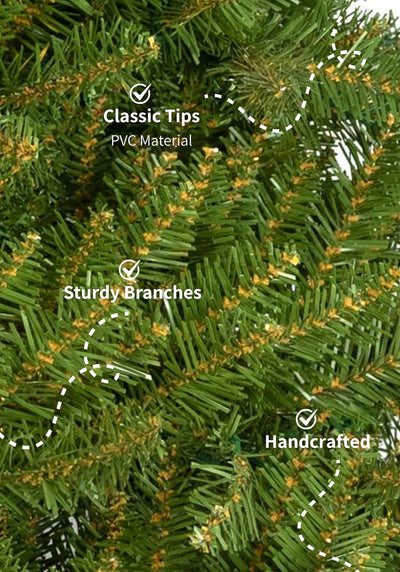 7.5' Yorkshire Fir Artificial Christmas Tree with 600 Warm White LED Lights