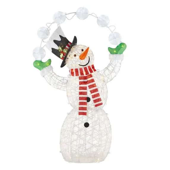 Illuminated Snowman with 156 Warm White LEDs – 1.82 m