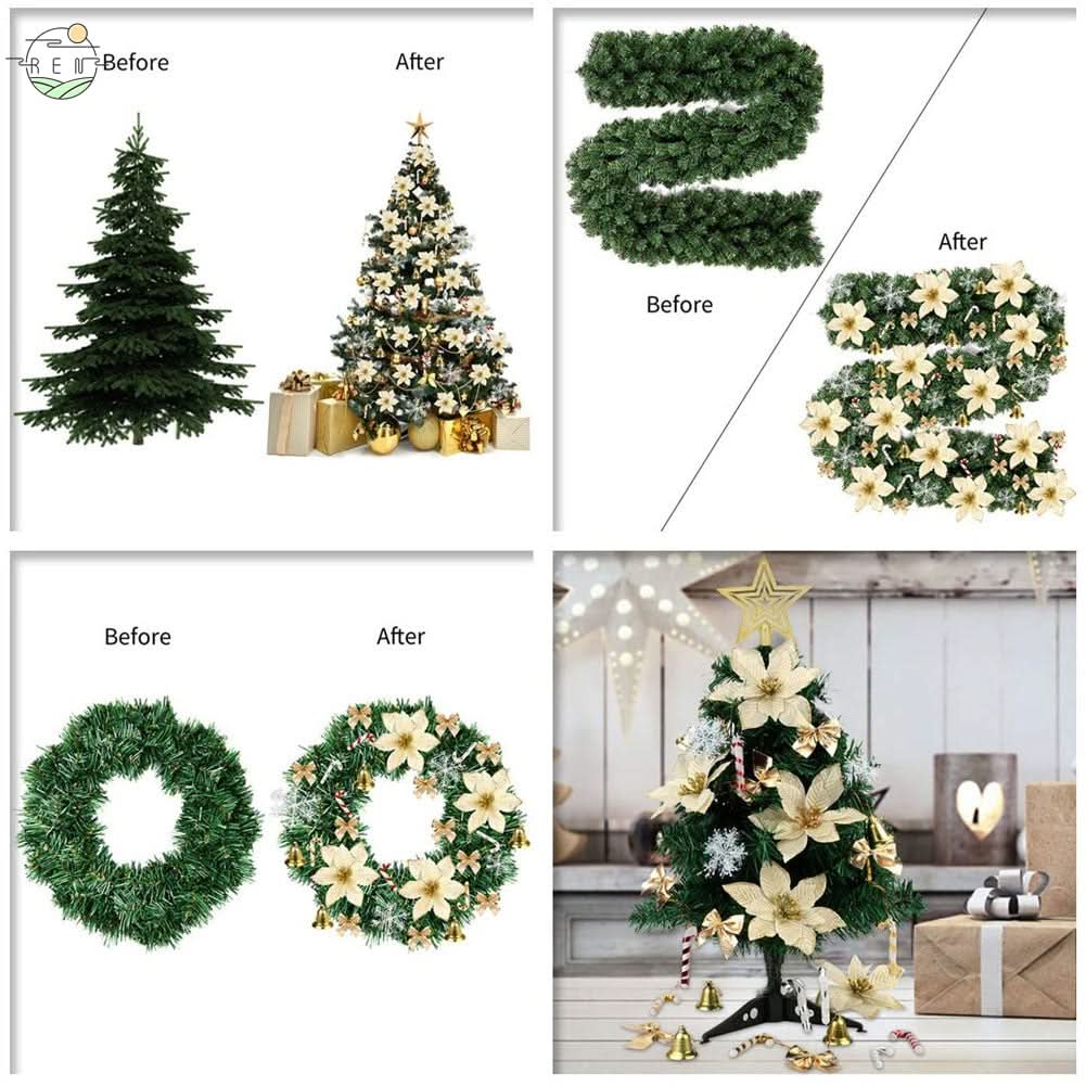 Kit 120 Christmas Ornaments for Tree Decoration