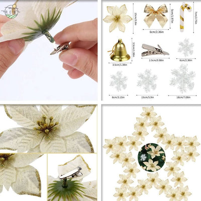 Kit 120 Christmas Ornaments for Tree Decoration