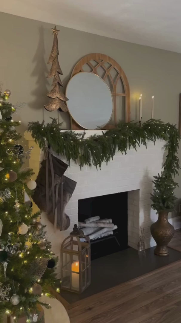 7.5' Yorkshire Fir Artificial Christmas Tree with 600 Warm White LED Lights