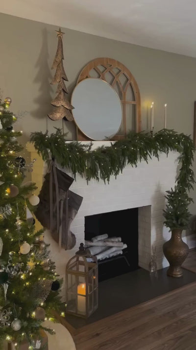 7.5' Yorkshire Fir Artificial Christmas Tree with 600 Warm White LED Lights