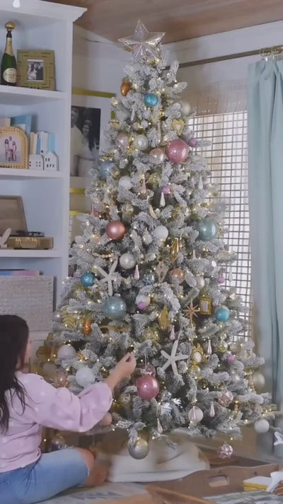 Complete Christmas Tree Decoration Kit – Luxury Edition Gold & White JingleBox